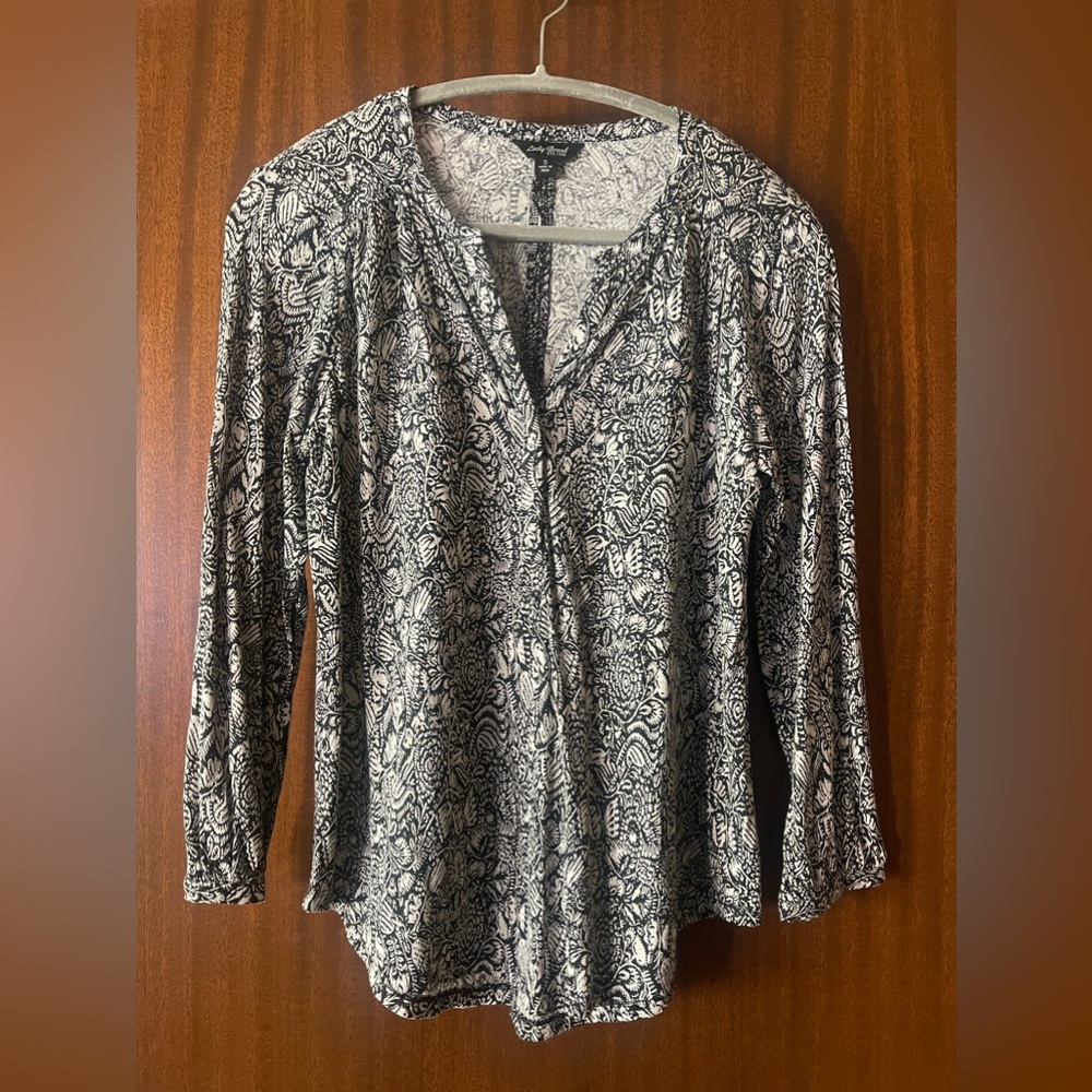 Lucky Brand, size small, black & white tunic